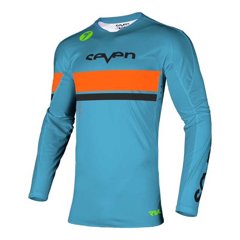 Maillot cross enfant Seven Rival Vanquish cyan- XS