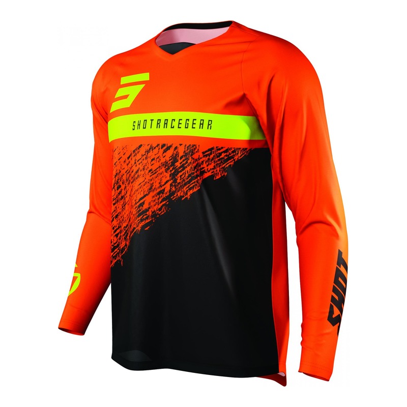 Maillot cross enfant Shot Devo Roll Kid orange/noir/jaune fluo- 4/5ans