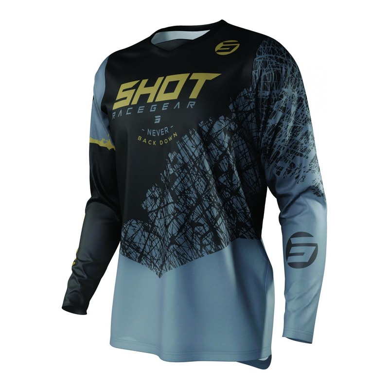 Maillot cross enfant Shot Devo Storm or- 4/5ans