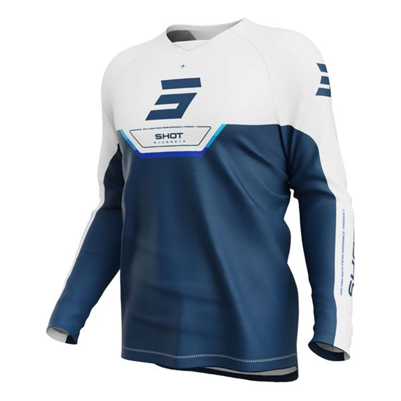 Maillot cross enfant Shot Draw Kid Daytona blue- 10/11 ans