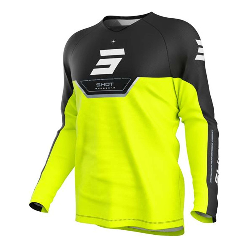 Maillot cross enfant Shot Draw Kid Daytona neon yellow- 8/9 ans