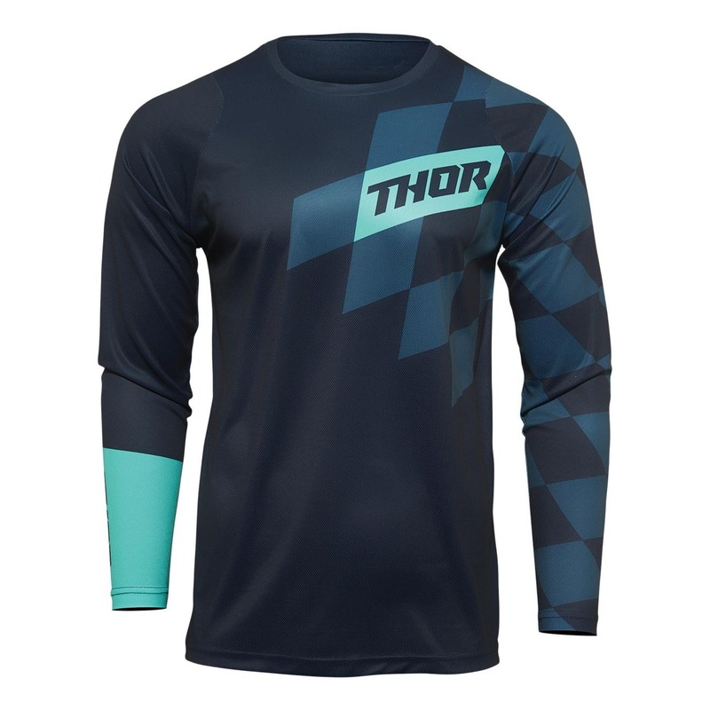 Maillot cross enfant Thor Sector Birdrock midnight/mint- 2XS
