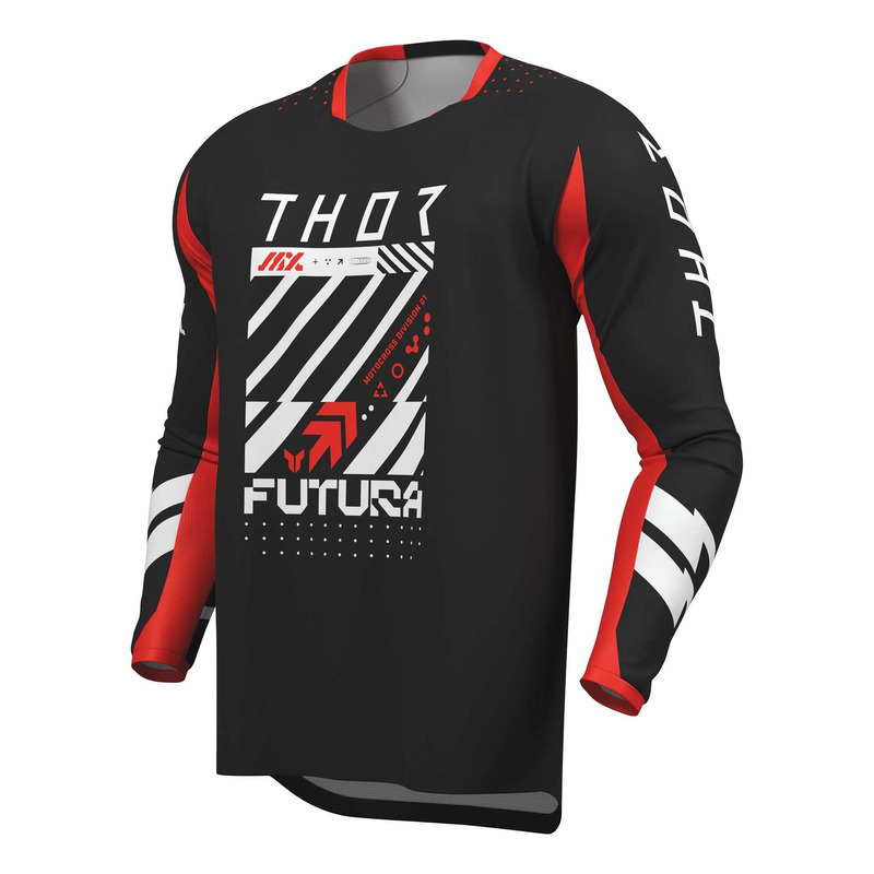 Maillot cross enfant Thor Youth Launchmode Futura black/red