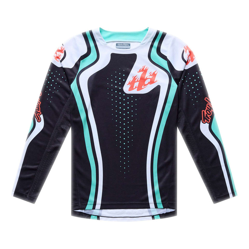Maillot cross enfant Troy Lee Designs GP Pro Roller noir/teal