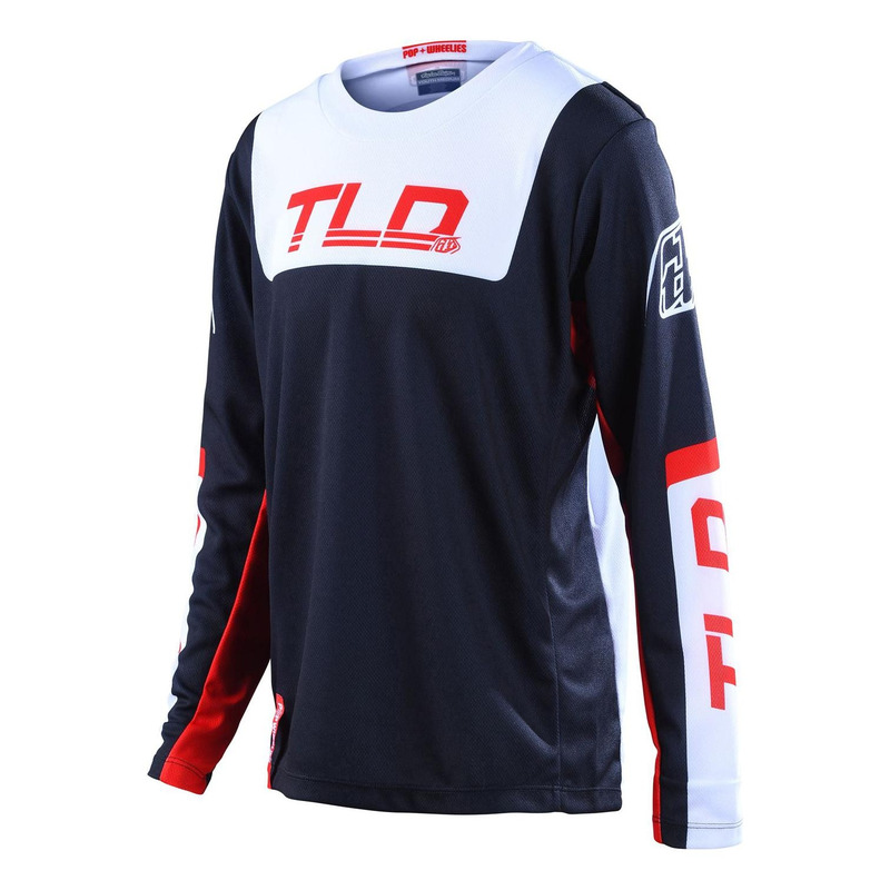 Maillot cross enfant Troy Lee Designs SE Pro Fractura navy/rouge