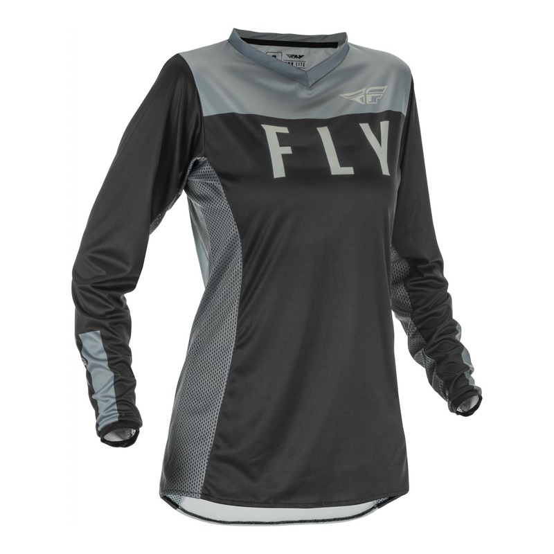 Maillot cross femme Fly Racing Lite noir/gris- L