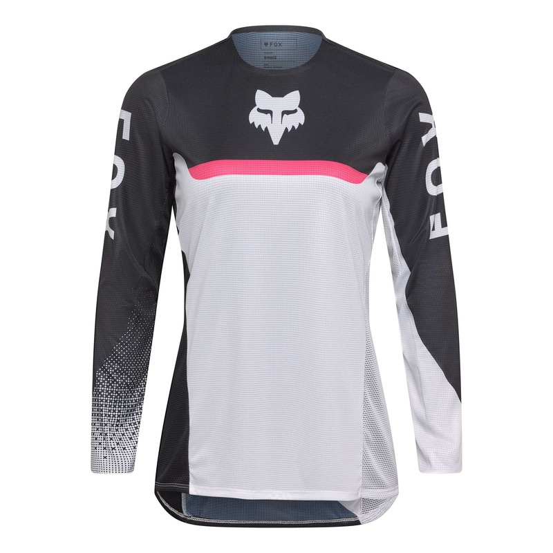 Maillot cross femme Fox Racing Woman Flexair Fracture white/black