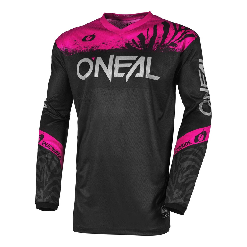 Maillot cross femme O'Neal Element Shocker black/pink