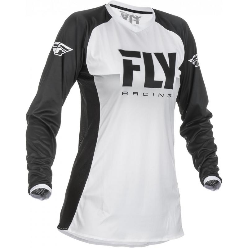Maillot cross fille Fly Racing Lite blanc/noir- YM