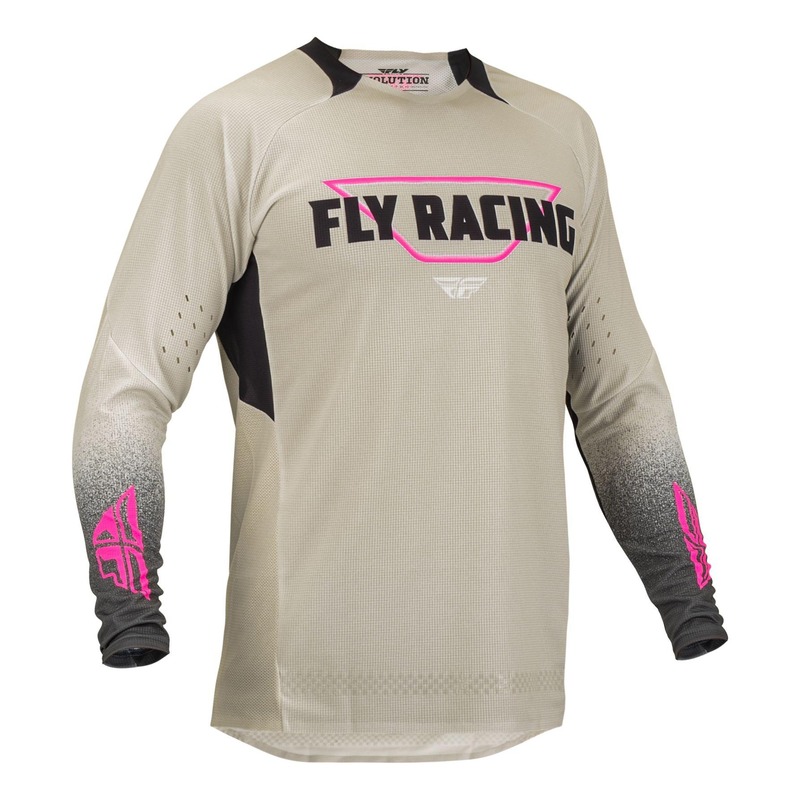 Maillot cross Fly Racing Evo DST Ivoire/noir