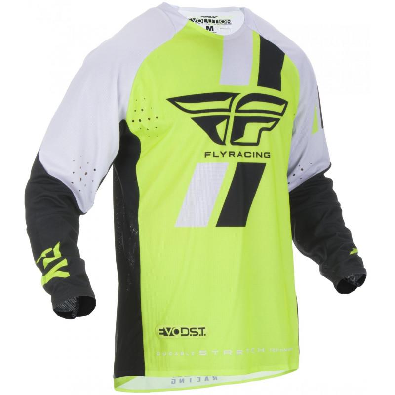 Maillot cross Fly Racing Evo jaune/noir/blanc- L