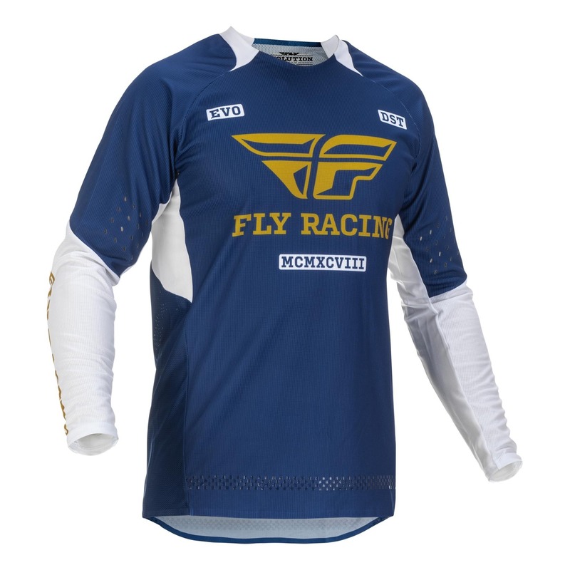 Maillot cross Fly Racing Evo navy/blanc/or- S