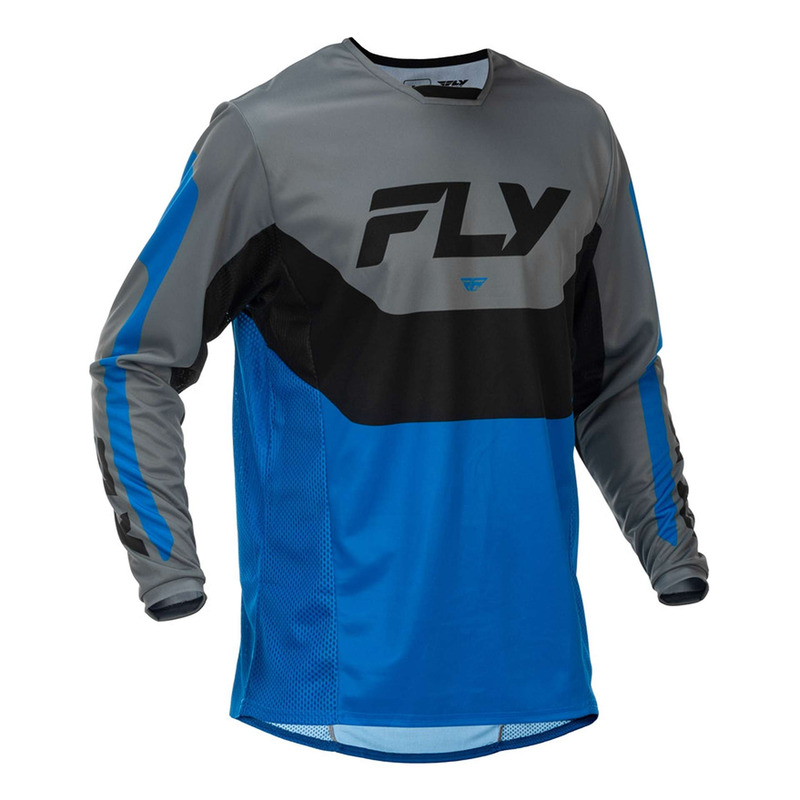 Maillot cross Fly Racing Kinetic blue/grey/black- S