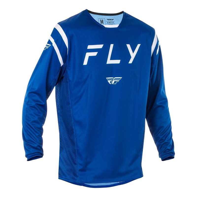 Maillot cross Fly Racing Kinetic Center navy/blanc