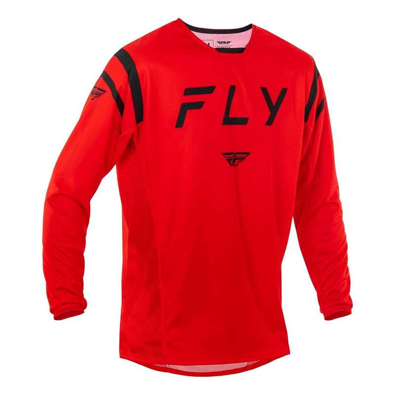 Maillot cross Fly Racing Kinetic Center rouge/noir
