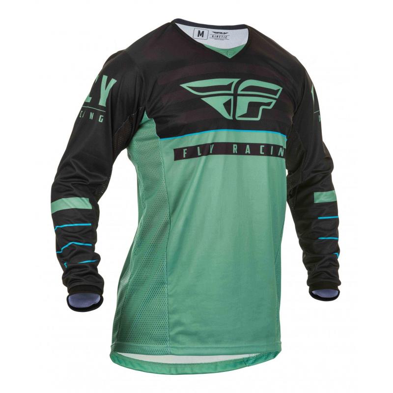 Maillot cross Fly Racing Kinetic K120 vert cendre/noir- S
