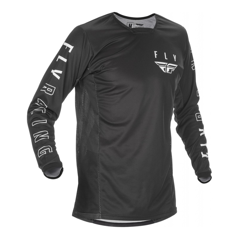 Maillot cross Fly Racing Kinetic K121 noir/blanc- S