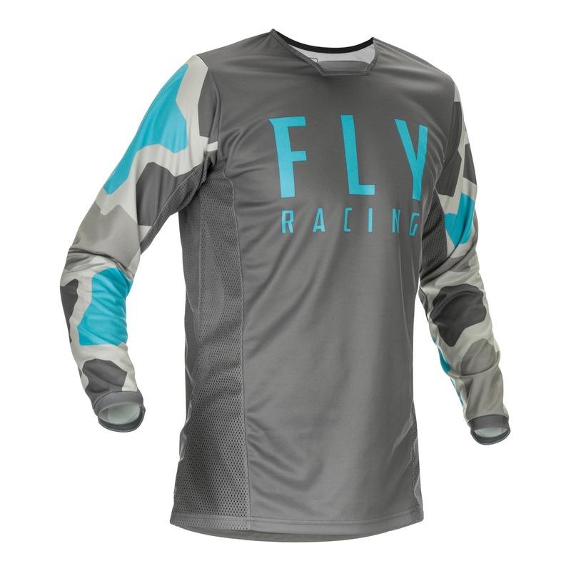 Maillot cross Fly Racing Kinetic K221 gris/bleu- S