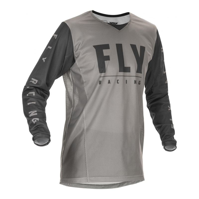 Maillot cross Fly Racing Kinetic Mesh gris clair/gris foncé- S