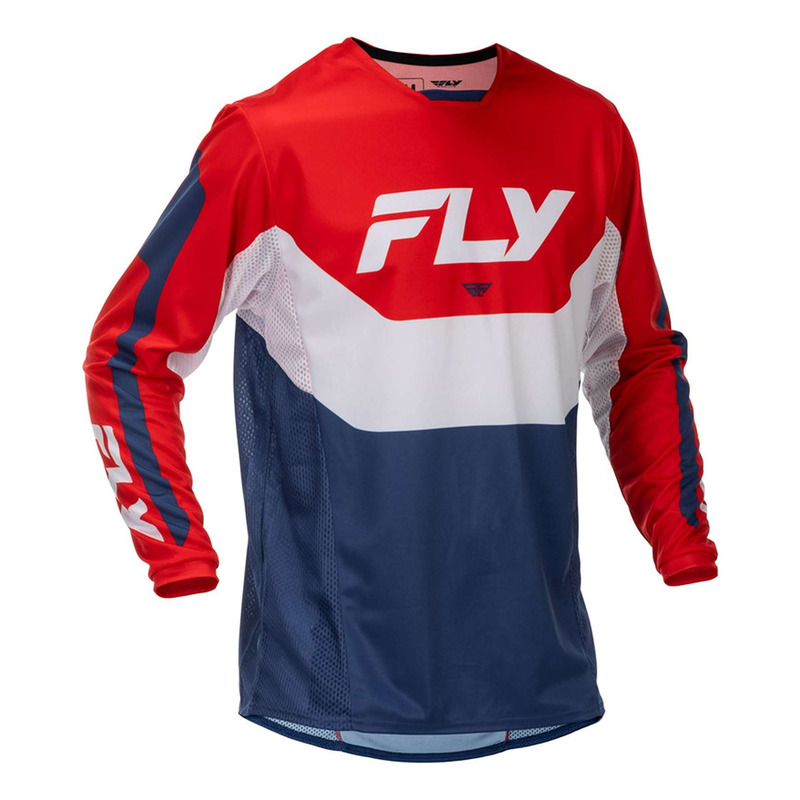 Maillot cross Fly Racing Kinetic red/white/blue- S