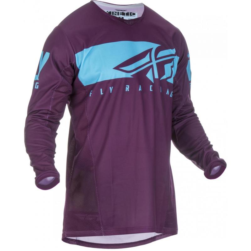 Maillot cross Fly Racing Kinetic Shield pourpre/bleu- L