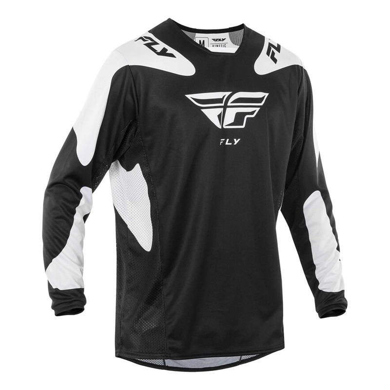 Maillot cross Fly Racing Kinetic Sym noir/blanc