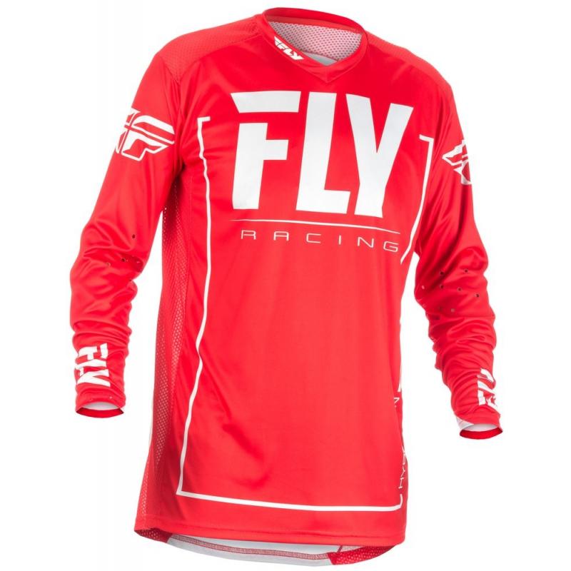Maillot cross Fly Racing Lite Hydrogen rouge/blanc- XL