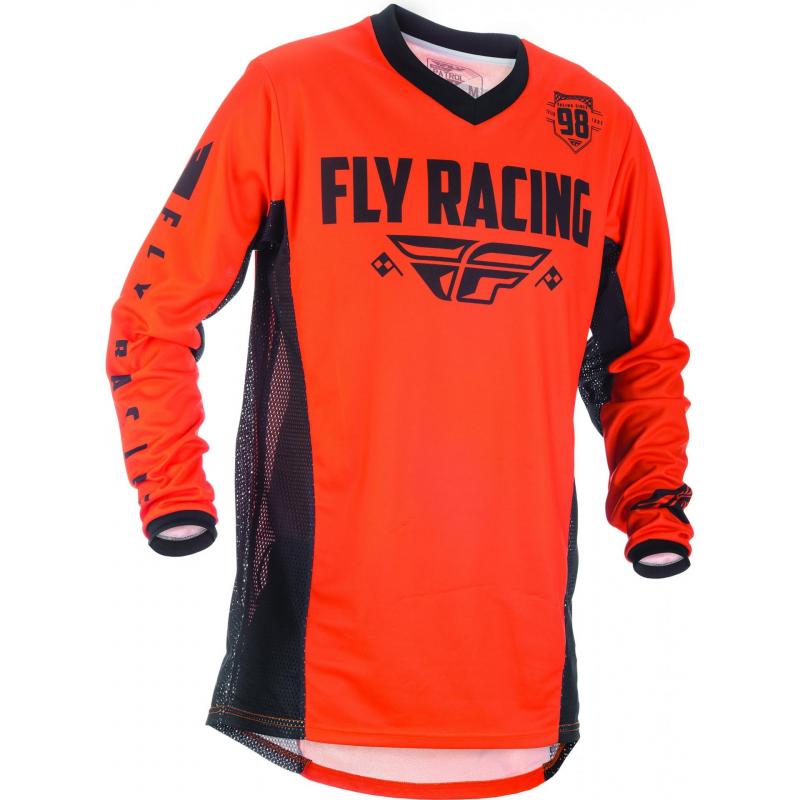 Maillot cross Fly Racing Patrol orange/noir- XL