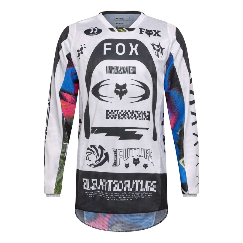 Maillot cross Fox Racing 180 Image Cosmo white/black