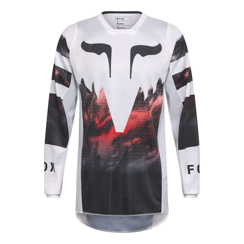 Maillot cross Fox Racing 180 Kairos white/red fluo