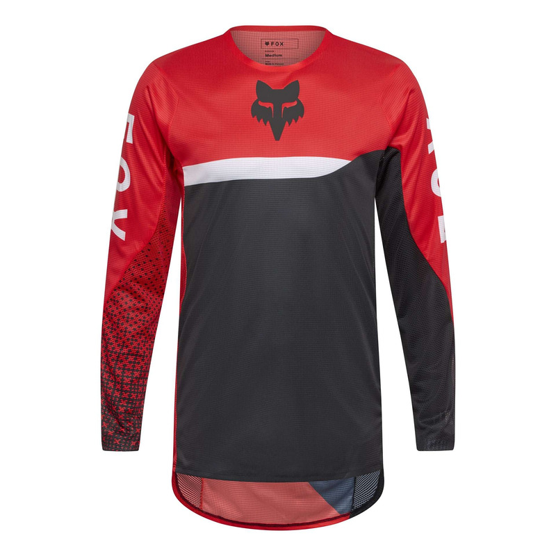 Maillot cross Fox Racing Flexair Fracture red fluo