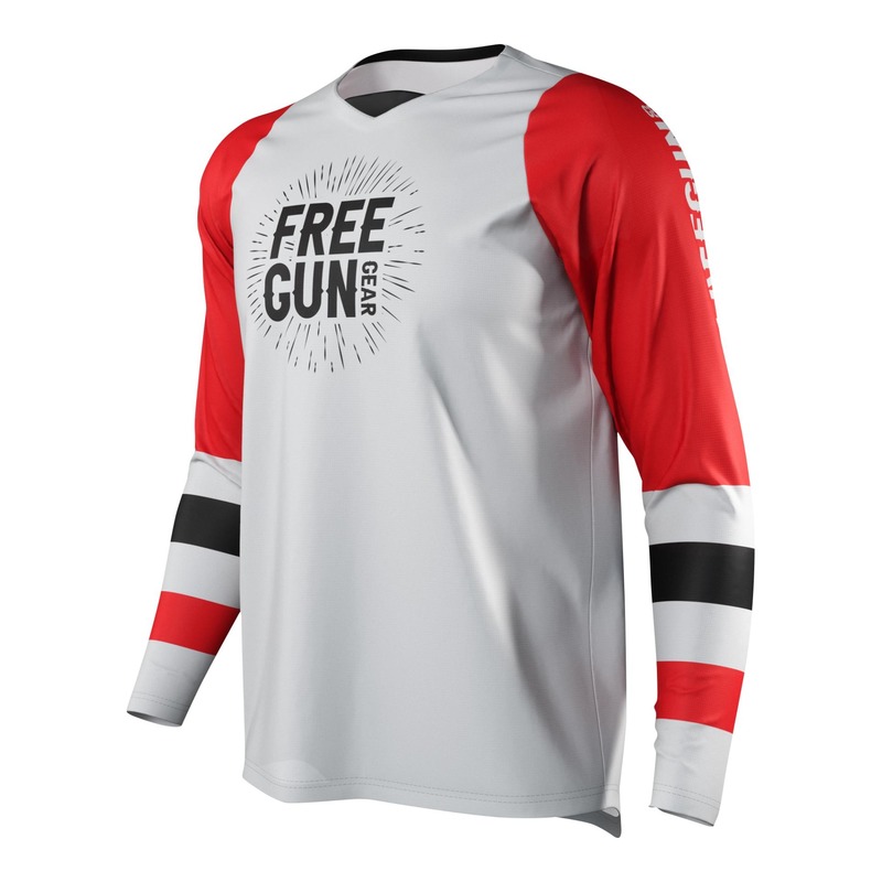 Maillot cross Freegun Devo Load rouge/blanc- S