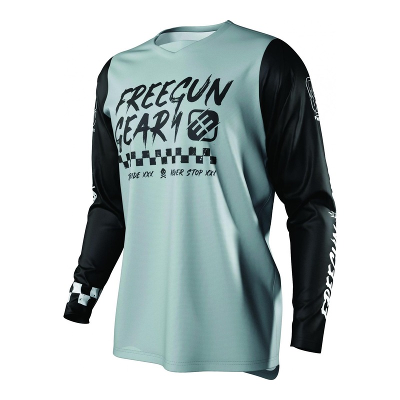 Maillot cross Freegun Devo Speed gris- S