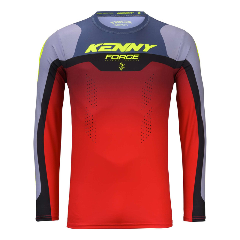 Maillot cross Kenny Force Beach grey/red