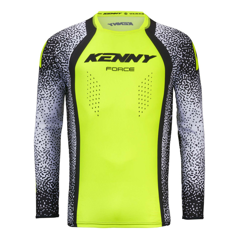 Maillot cross Kenny Force Pixel white/neon yellow