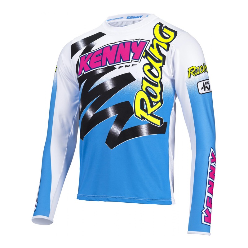 Maillot cross Kenny Performance 40Th cyan/blanc/rose 2022- S