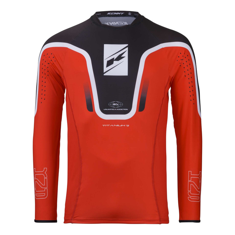 Maillot cross Kenny Titanium red