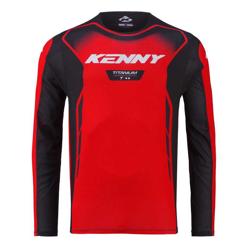 Maillot cross Kenny Titanium red