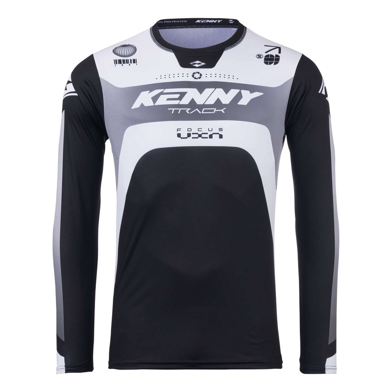 Maillot cross Kenny Track Focus black/white
