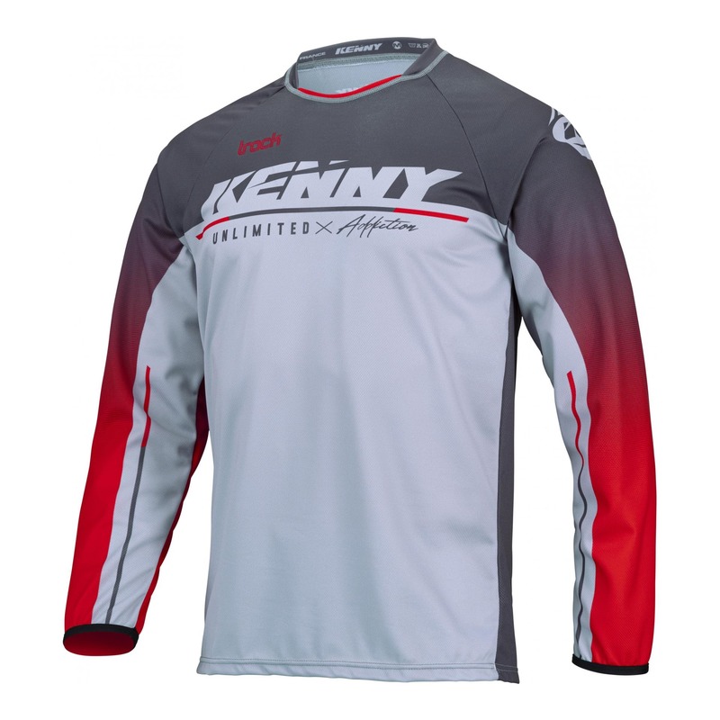 Maillot cross Kenny Track Focus gris/rouge 2022- S