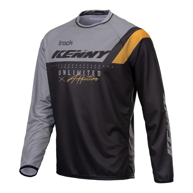 Maillot cross Kenny Track Focus noir/gris/or
