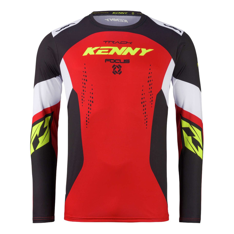 Maillot cross Kenny Track Focus red neon
