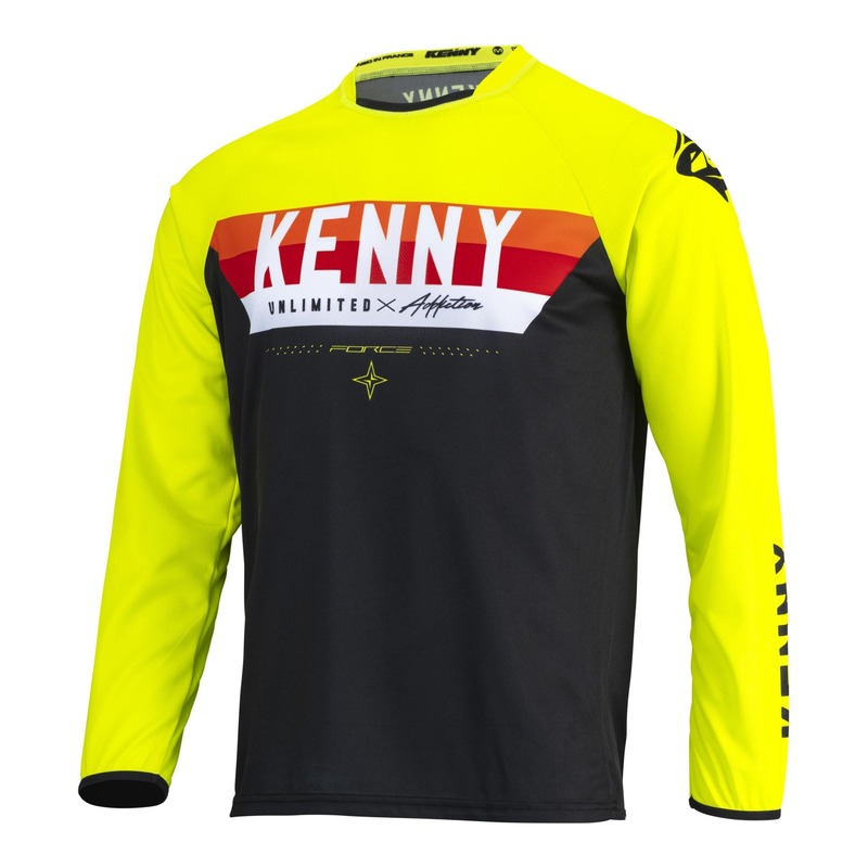 Maillot cross Kenny Track Force jaune fluo/rouge/orange/noir 2022- S