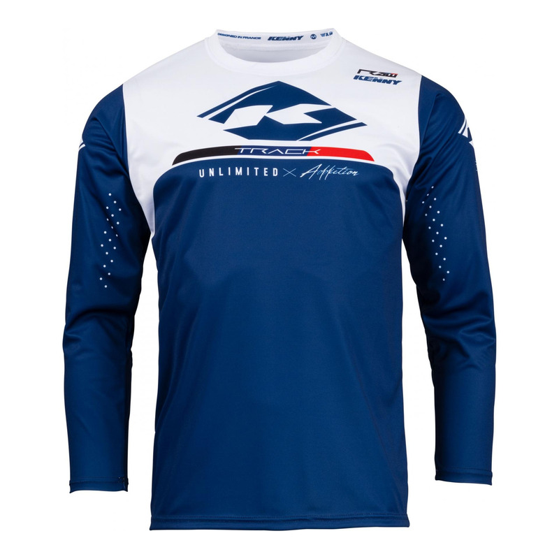 Maillot cross Kenny Track Raw navy/blanc/rouge