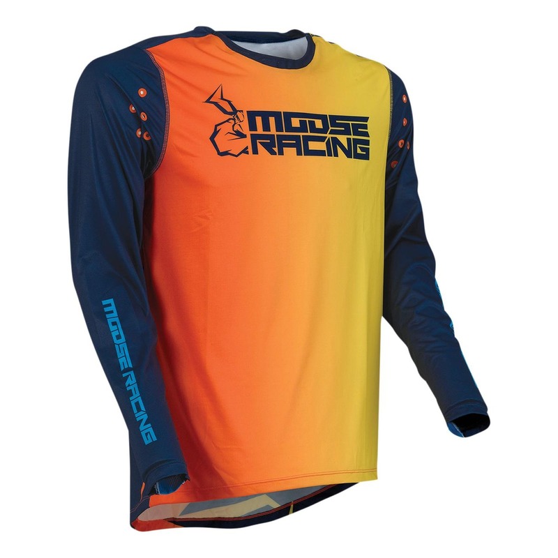 Maillot cross Moose Racing Agroid navy/orange- S