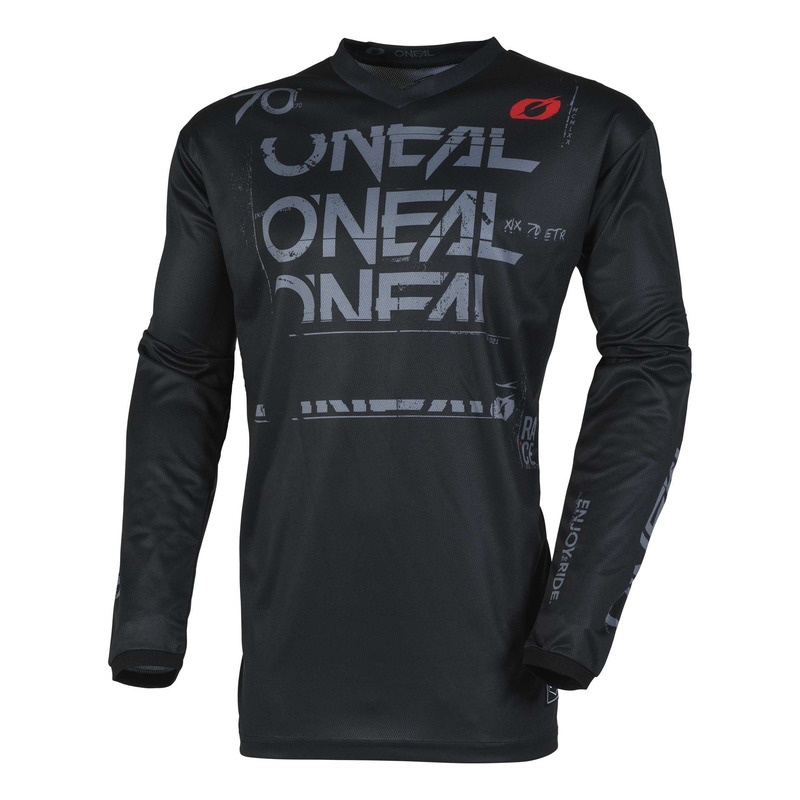 Maillot cross O'Neal Element Static black/gray