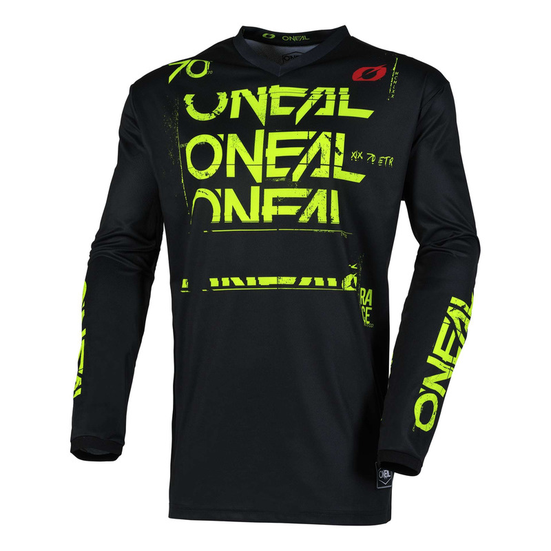 Maillot cross O'Neal Element Static black/neon yellow