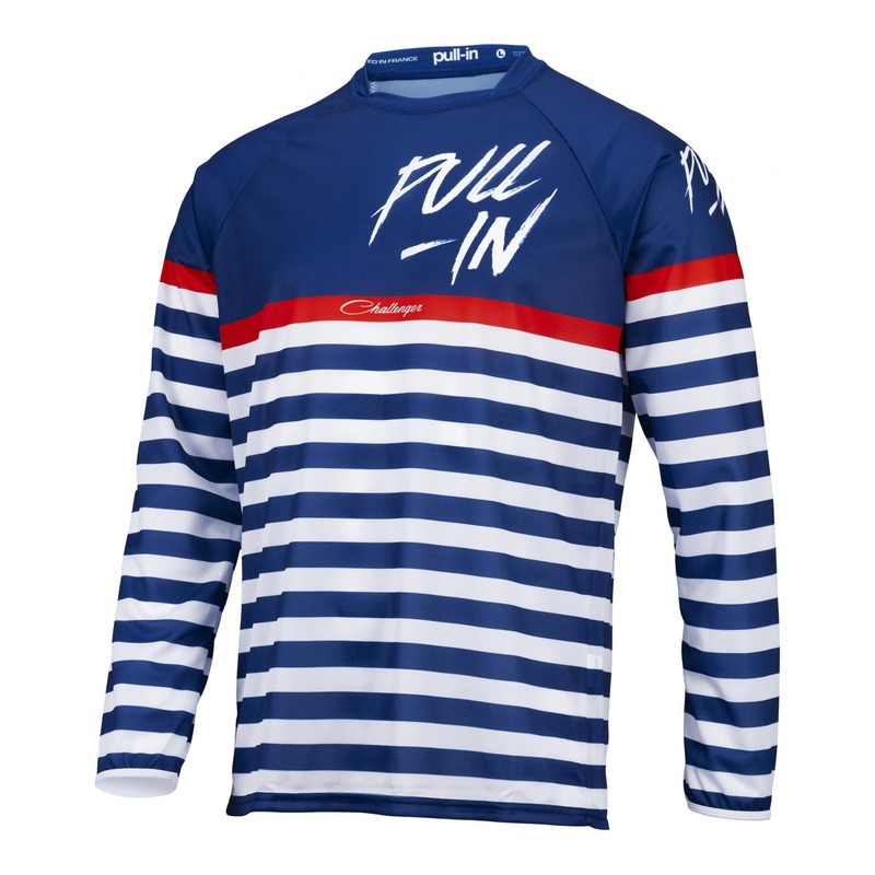 Maillot cross Pull-in Challenger Original Marinière bleu/blanc/rouge-