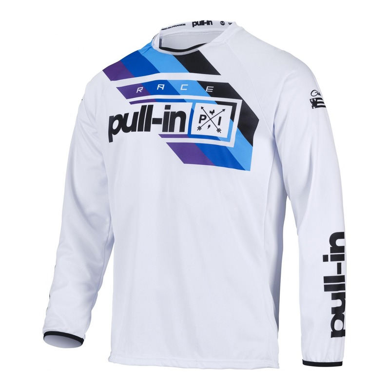 Maillot cross Pull-in Challenger Race blanc/bleu/violet- S