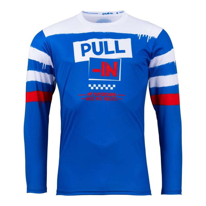 Maillot cross Pull-in Trash bleu/blanc/rouge